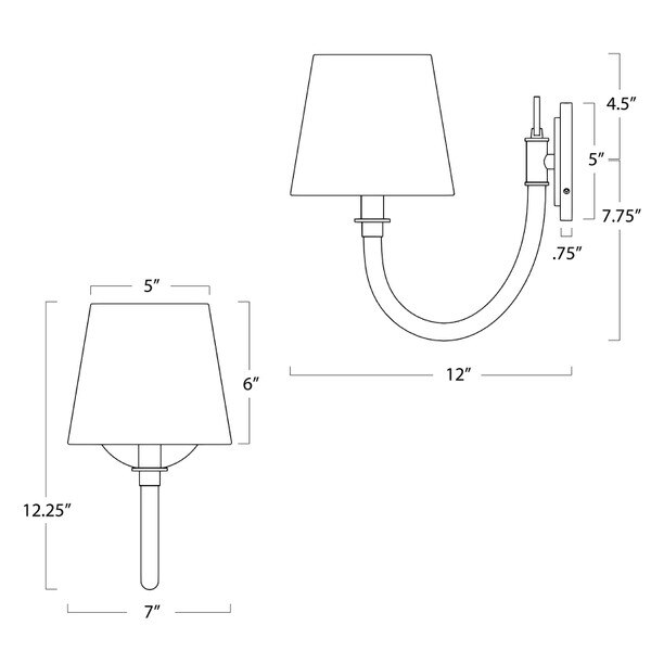 Treble Sconce Single